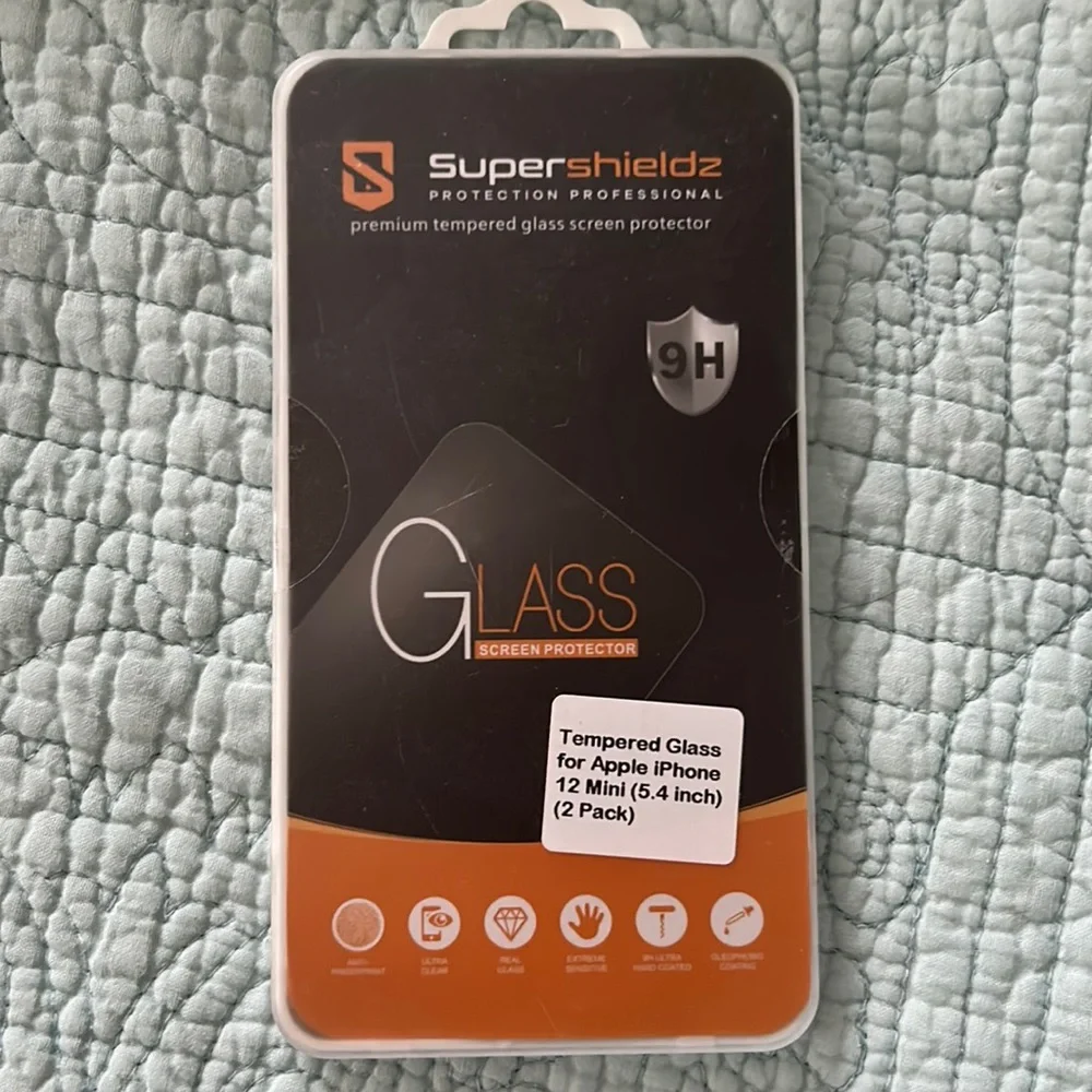 Supershieldz (2 Pack) Designed for iPhone 12 Mini (5.4 inch) Tempered Glass